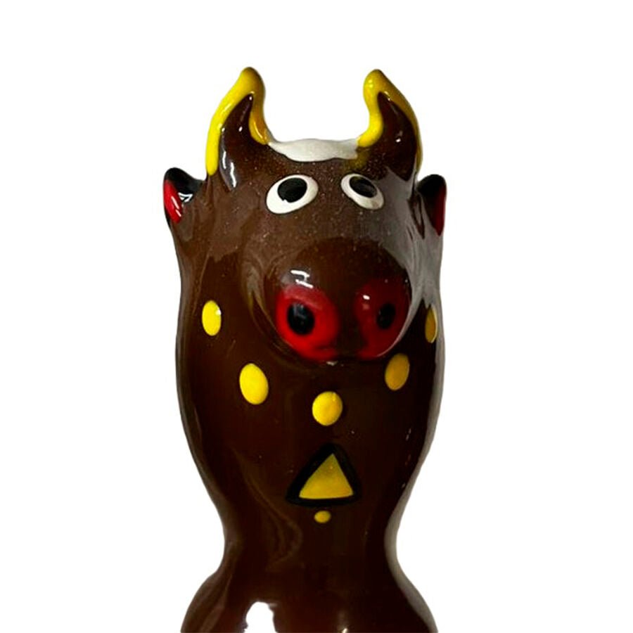 CONDOMERIE - PRESERVATIVO DECORATIVO PINTADO A MANO TORO NEGRO MODELO 2 - OMerotics