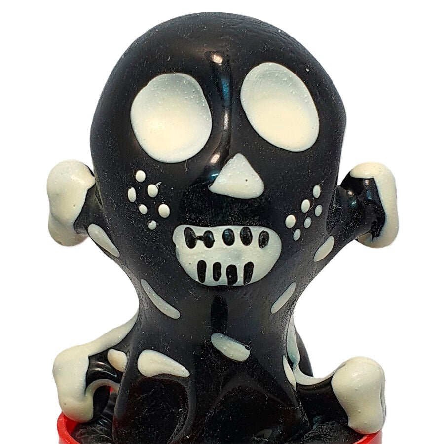 CONDOMERIE - PRESERVATIVO DECORATIVO PINTADO A MANO CALAVERA NEGRA MODELO 2 - OMerotics