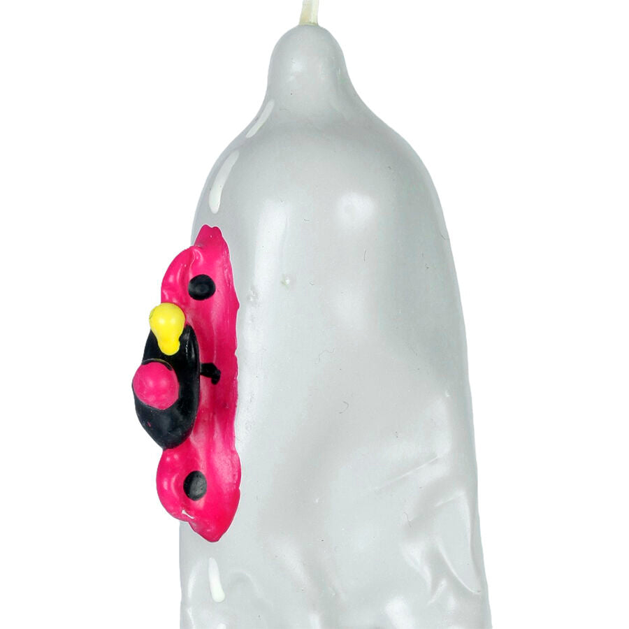 CONDOMERIE - DEKORATIVES HANDBEMALTES KONDOM MOTORRAD XL