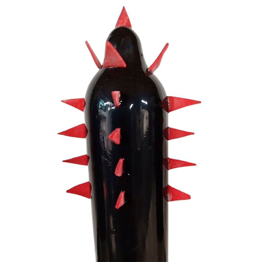 CONDOMERIE - PRESERVATIVO DECORATIVO PINTADO A MANO CACTUS NEGRO XL - OMerotics