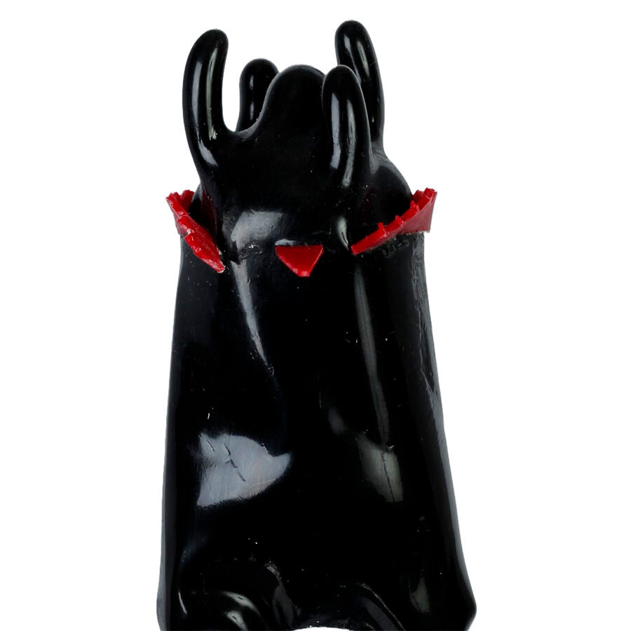 CONDOMERIE - HAND-PAINTED DECORATIVE CONDOM BLACK TOWER XL