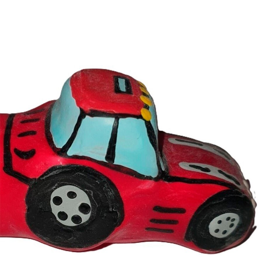 CONDOMERIE - PRESERVATIVO DECORATIVO PINTADO A MANO TRACTOR ROJO XL - OMerotics
