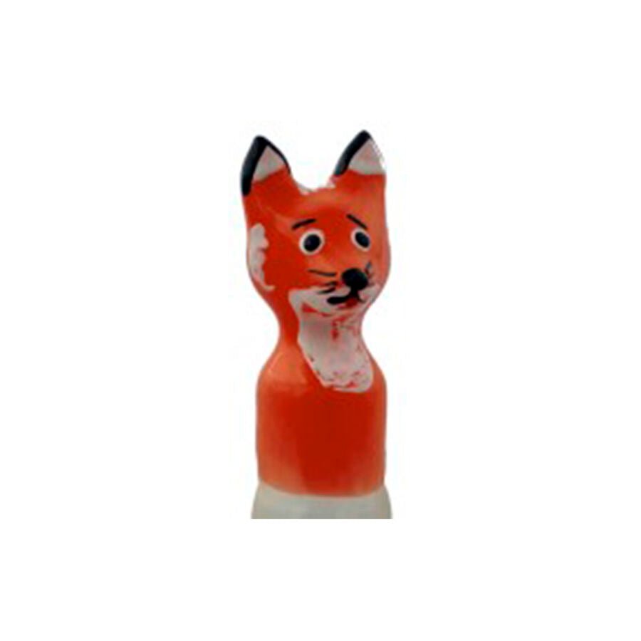CONDOMERIE - PRESERVATIVO DECORATIVO PINTADO A MANO ZORRO MARRÓN XL - OMerotics