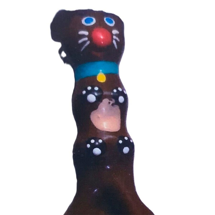 CONDOMERIE - PRESERVATIVO DECORATIVO PINTADO A MANO PERRO SALCHICHA MARRÓN XL - OMerotics