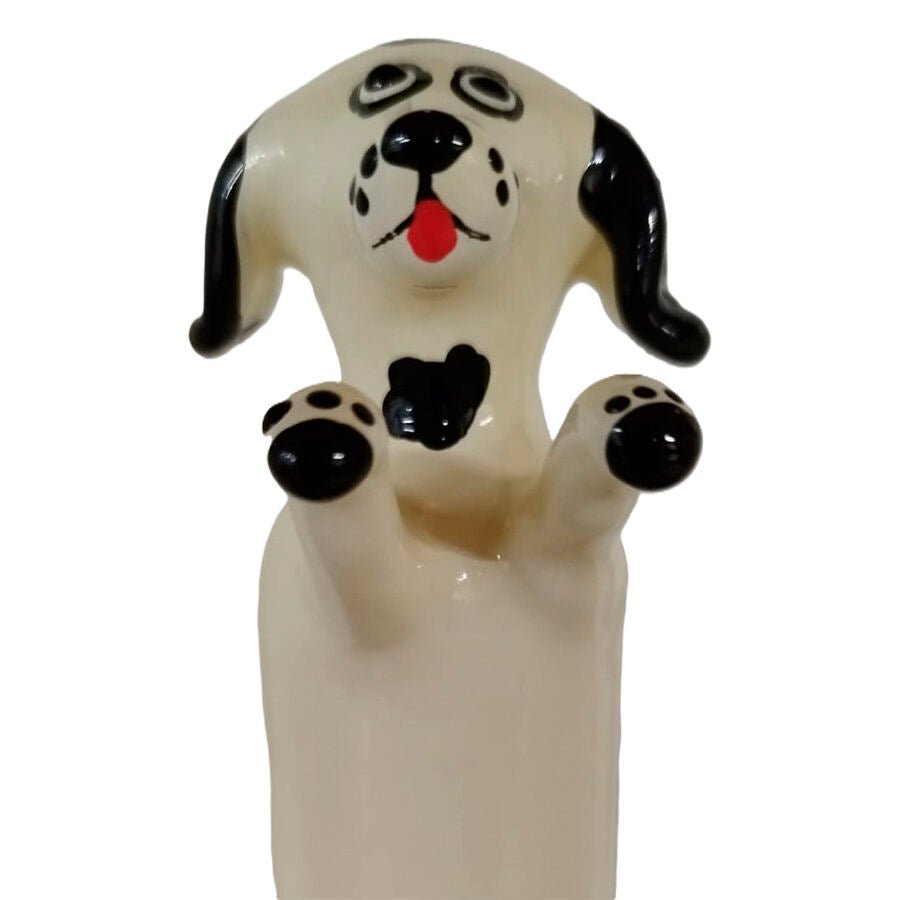 CONDOMERIE - PRESERVATIVO DECORATIVO PINTADO A MANO PERRO BLANCO FELIZ XL - OMerotics