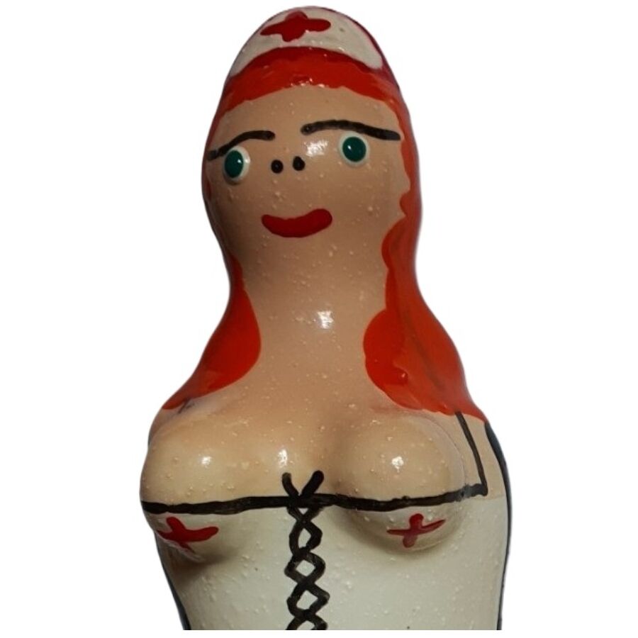 CONDOMERIE - PRESERVATIVO DECORATIVO PINTADO A MANO ENFERMERA PELIRROJA - OMerotics