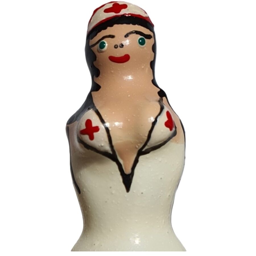 CONDOMERIE - PRESERVATIVO DECORATIVO PINTADO A MANO ENFERMERA RUBIA - OMerotics