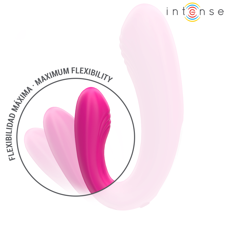 INTENSE - JANET ESTIMULADOR Y VIBRADOR DUAL EN FORMA DE U CON CONTROL REMOTO ROSA - OMerotics