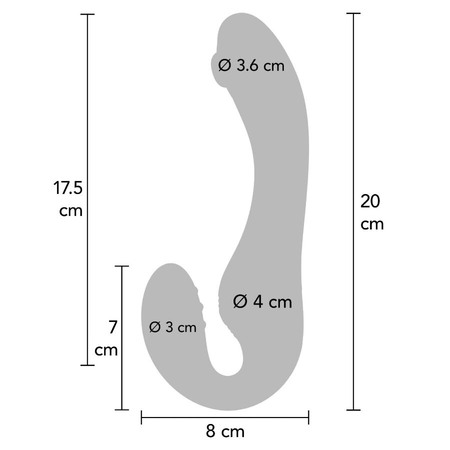 XOCOON - STRAPLESS STRAP-ON VIBRADOR 2 EN 1 CON CONTROL REMOTO MORADO