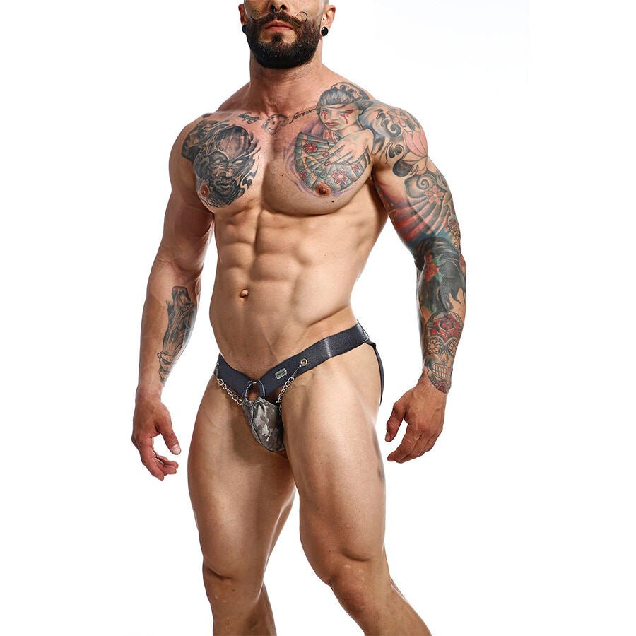 MOB - DNGEON JOCKSTRAP A PRESIÓN GRIS TALLA ÚNICA - OMerotics