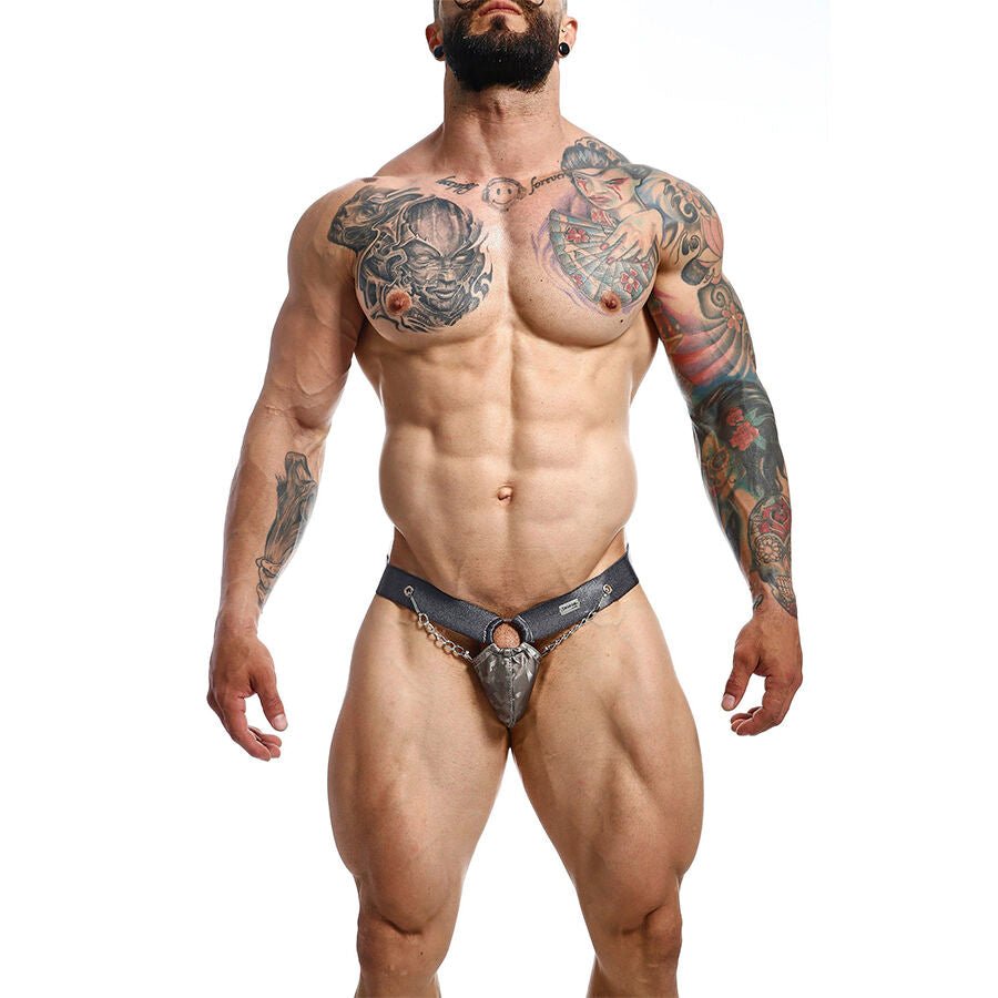 MOB - DNGEON JOCKSTRAP A PRESIÓN GRIS TALLA ÚNICA - OMerotics