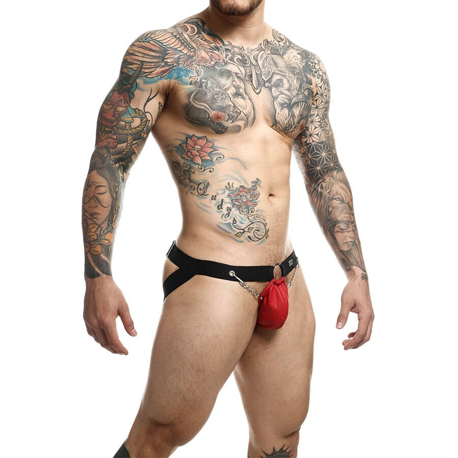 MOB - DNGEON JOCKSTRAP ROJO CON CADENAS TALLA ÚNICA - OMerotics