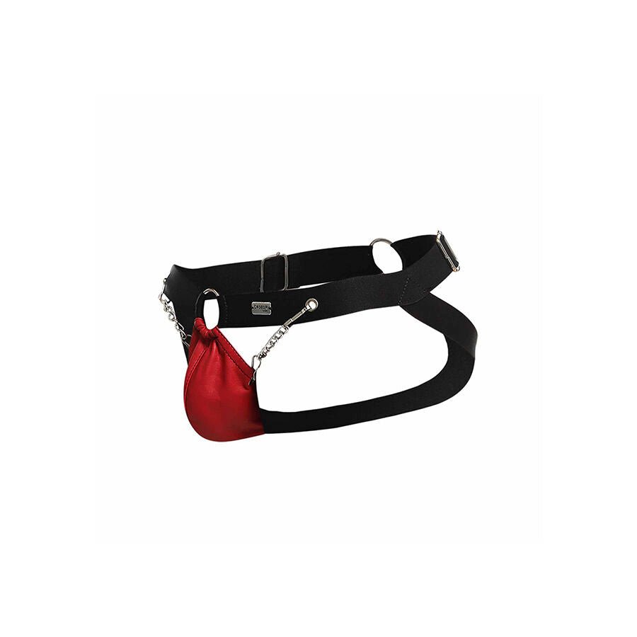 MOB - DNGEON JOCKSTRAP ROJO CON CADENAS TALLA ÚNICA - OMerotics