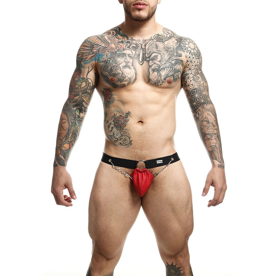MOB - DNGEON JOCKSTRAP ROJO CON CADENAS TALLA ÚNICA - OMerotics