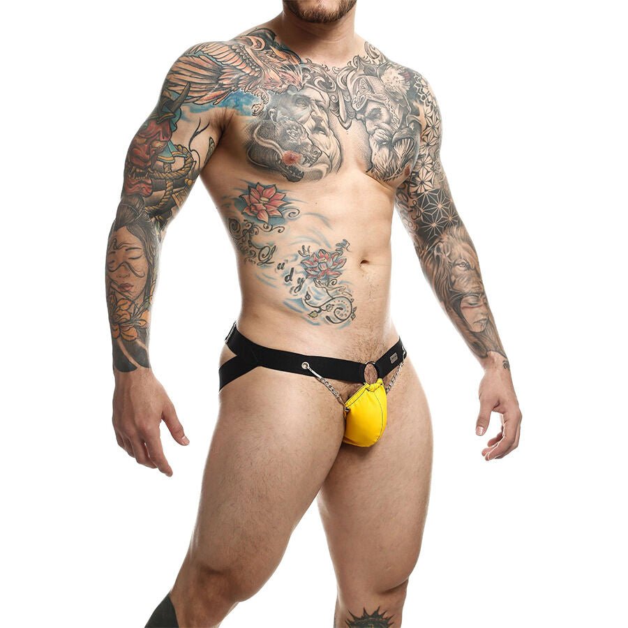 MOB - DNGEON JOCKSTRAP AMARILLO CON CADENAS TALLA ÚNICA - OMerotics