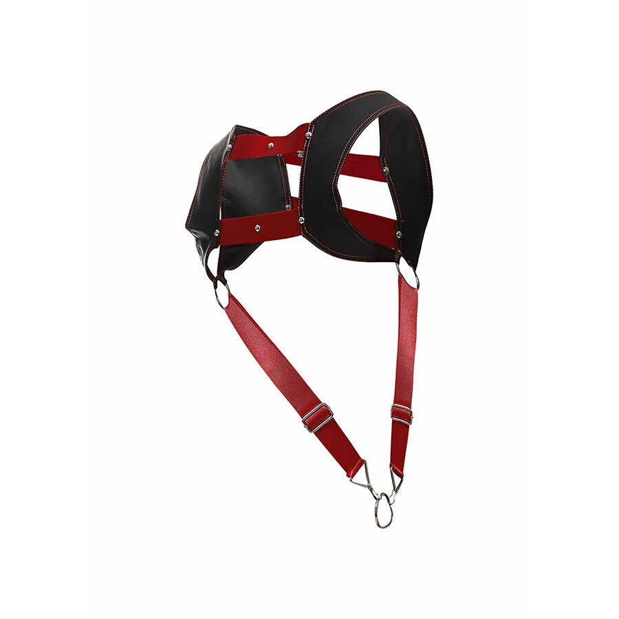 MOB - DNGEON ARNÉS CON ANILLO ROJO PARA EL PENE TALLA ÚNICAS - OMerotics