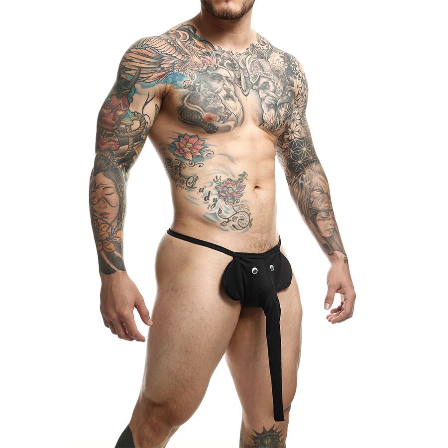MOB - TANGA ELEFANTE NEGRO TALLA ÚNICA - OMerotics