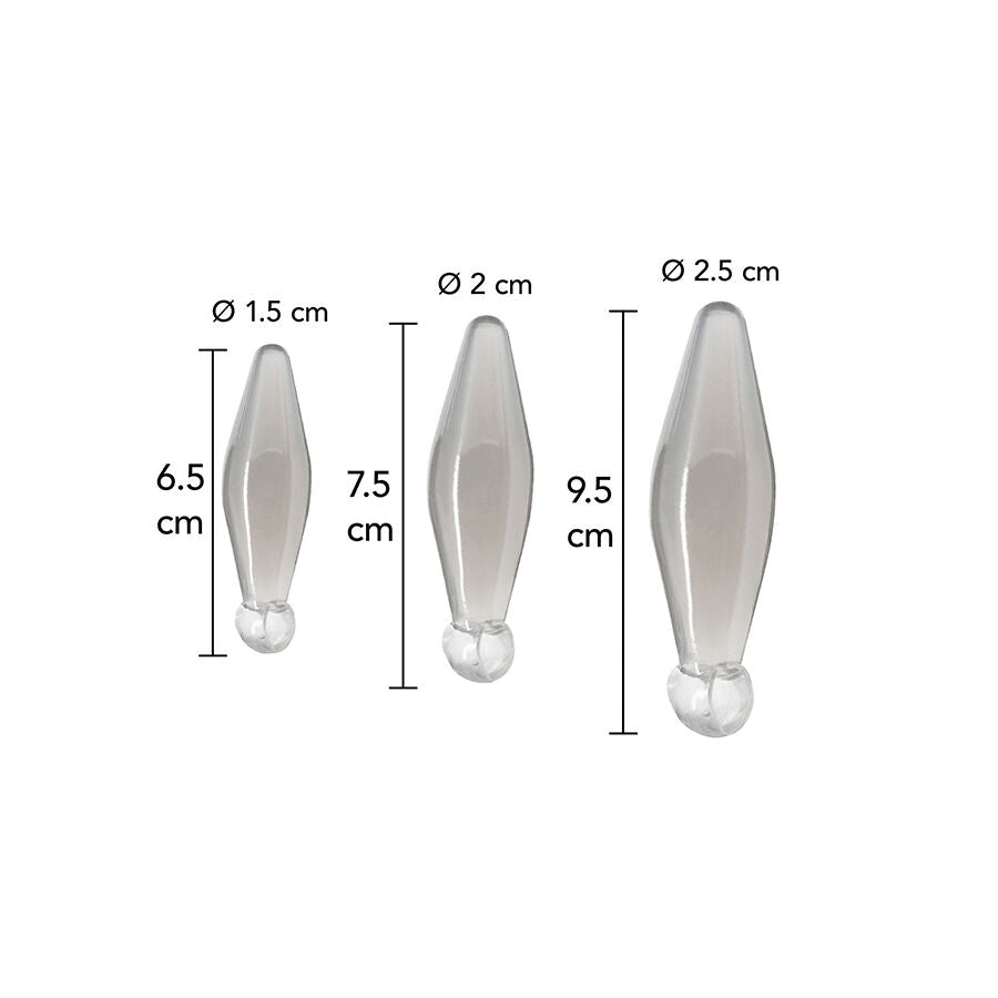TOYJOY - ANAL PLAY RIMMER DE DEDO 3 PIEZAS TRANSPARENTE - OMerotics