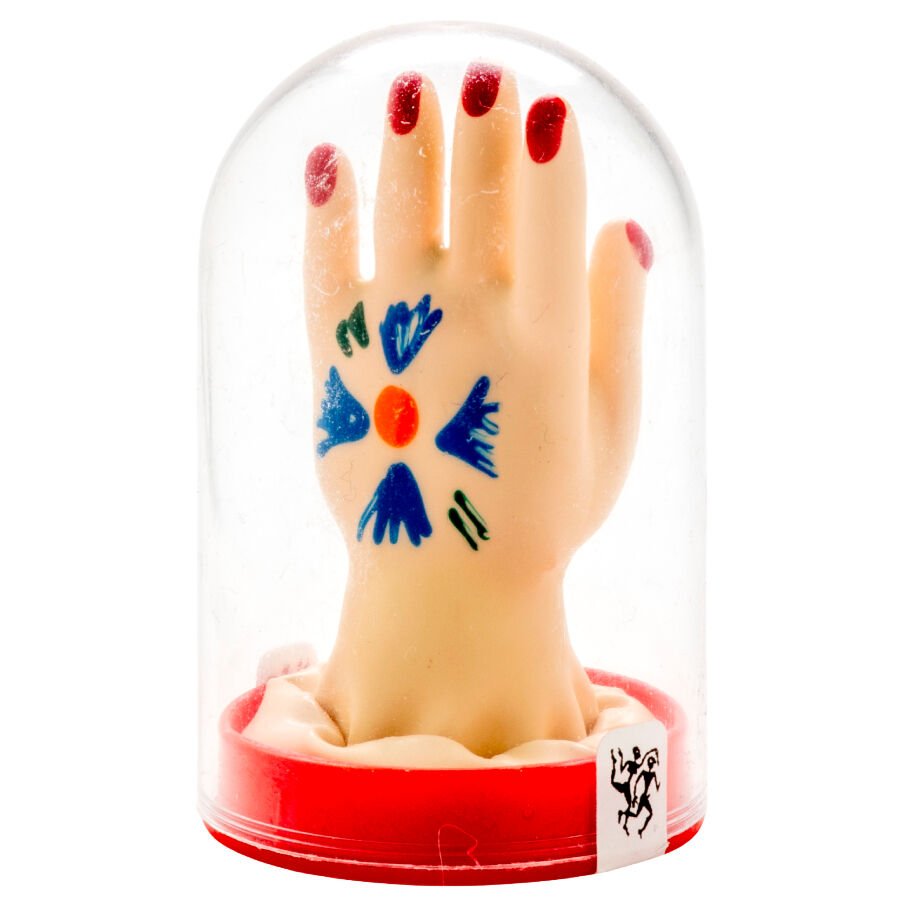 CONDOMERIE - PRESERVATIVO DECORATIVO PINTADO A MANO PALMA DE LA MANO MODELO 1 - OMerotics