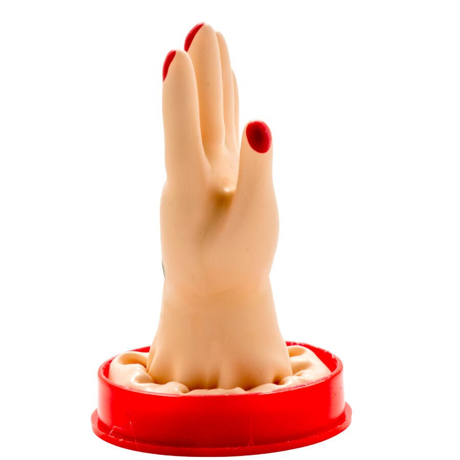 CONDOMERIE - PRESERVATIVO DECORATIVO PINTADO A MANO PALMA DE LA MANO MODELO 1 - OMerotics