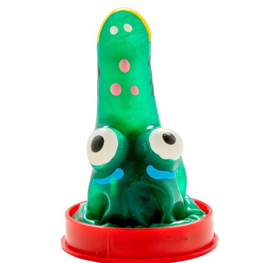 CONDOMERIE - PRESERVATIVO DECORATIVO PINTADO A MANO COCODRILO MODELO 1 - OMerotics