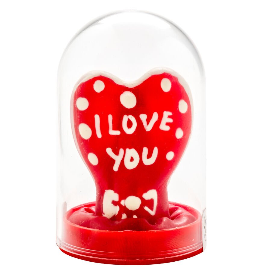 CONDOMERIE - PRESERVATIVO DECORATIVO PINTADO A MANO CORAZÓN - TE AMO MODELO 1 - OMerotics