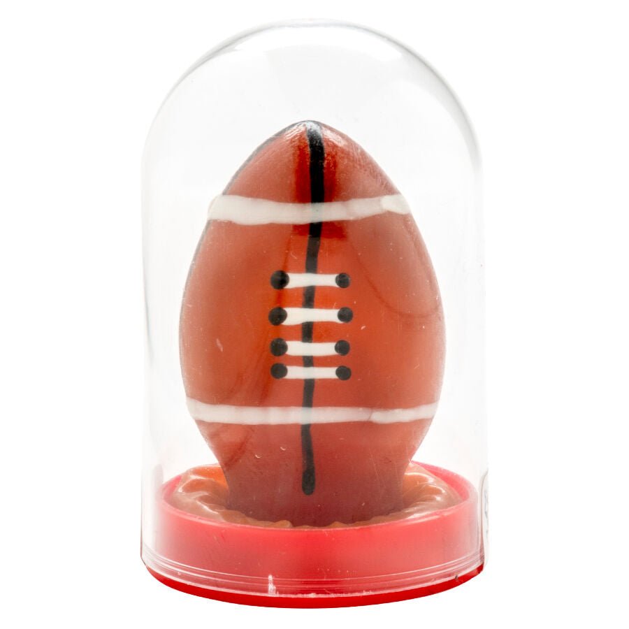CONDOMERIE - PRESERVATIVO DECORATIVO PINTADO A MANO PELOTA DE RUGBY - OMerotics
