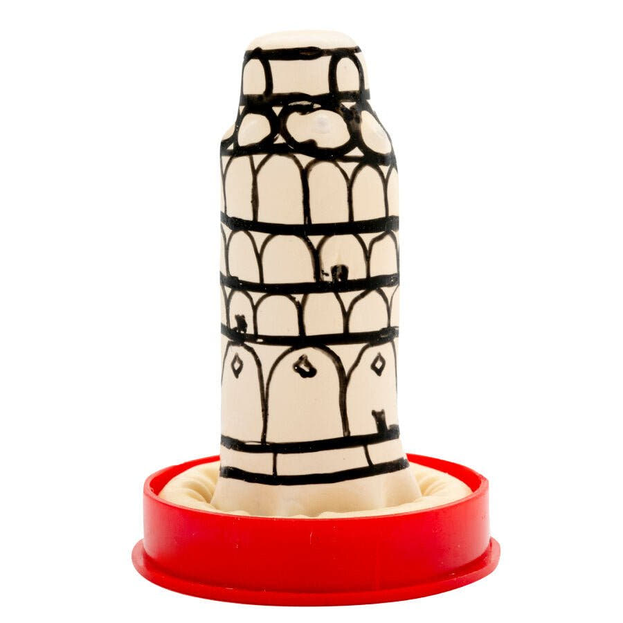 CONDOMERIE - PRESERVATIVO DECORATIVO PINTADO A MANO TORRE DE PISA - OMerotics
