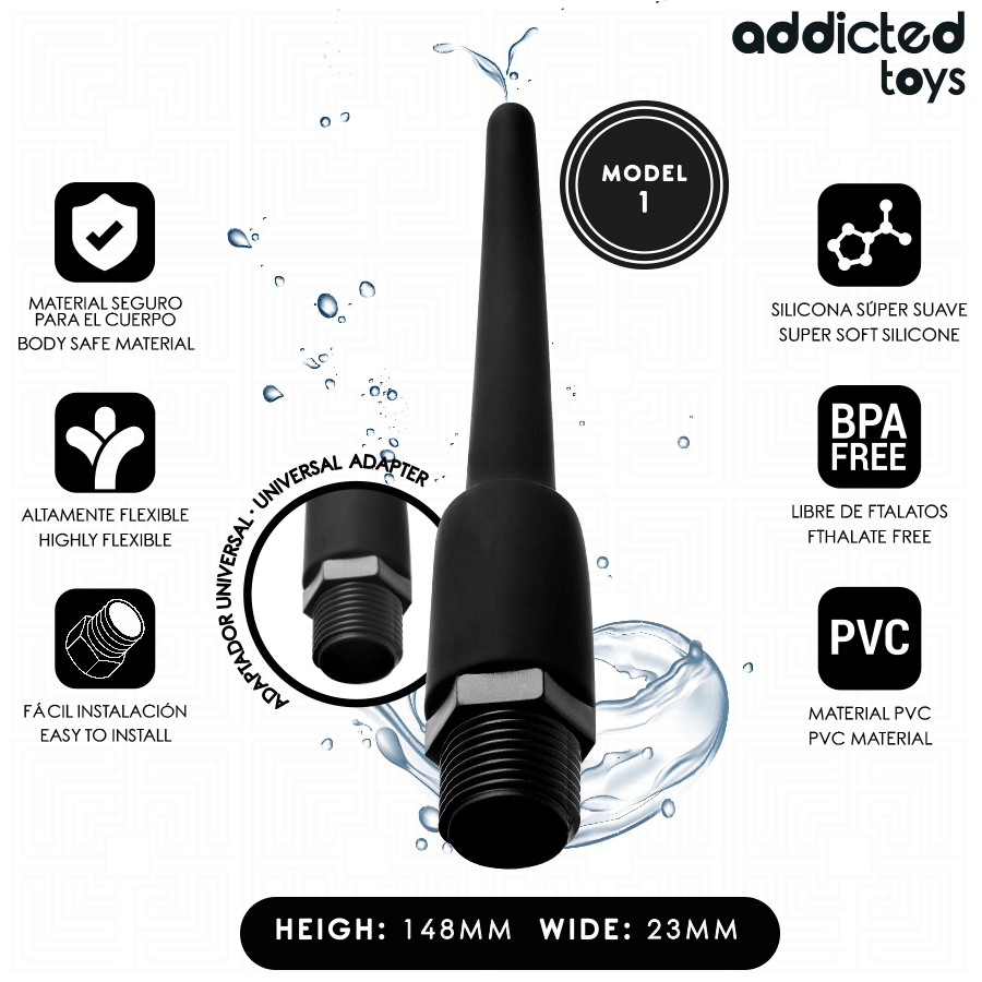 ADDICTED TOYS - LIMPIADOR ANAL CON ADAPTADOR UNIVERSAL MODELO 1 - OMerotics
