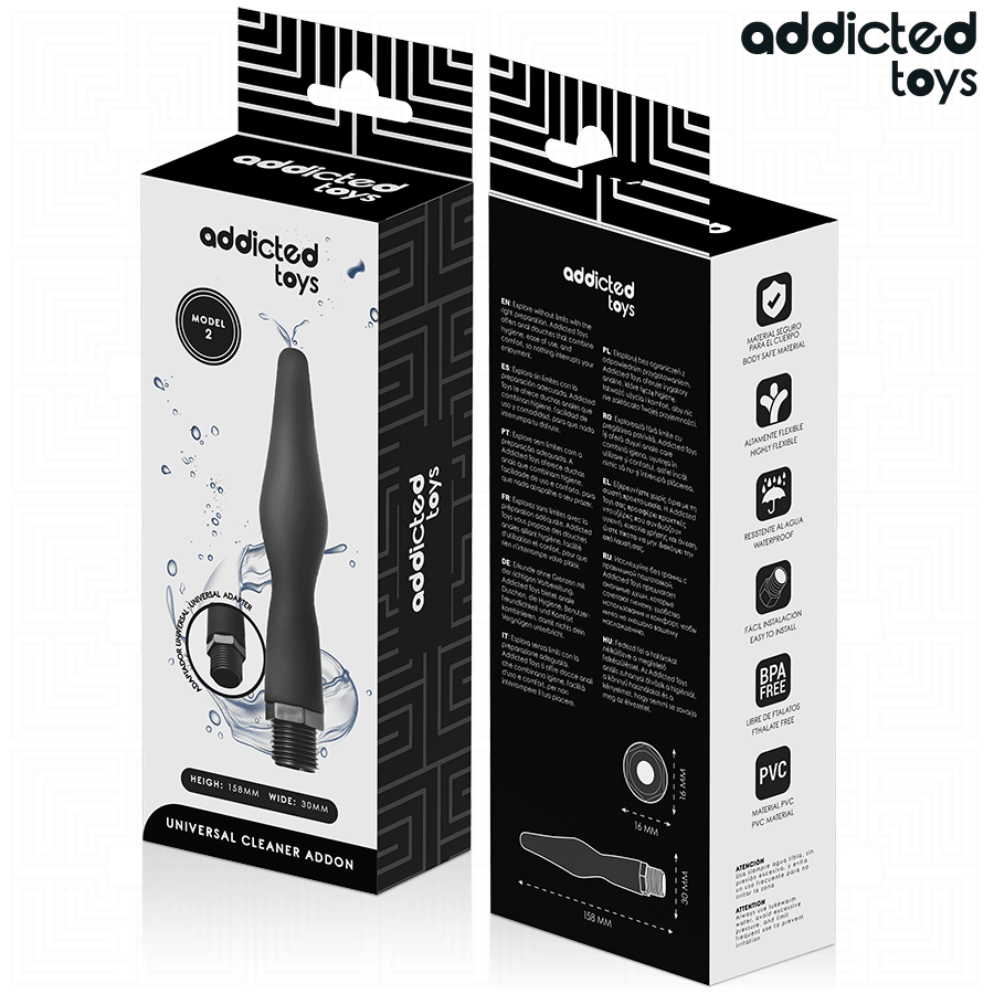 ADDICTED TOYS - LIMPIADOR ANAL CON ADAPTADOR UNIVERSAL MODELO 2 - OMerotics