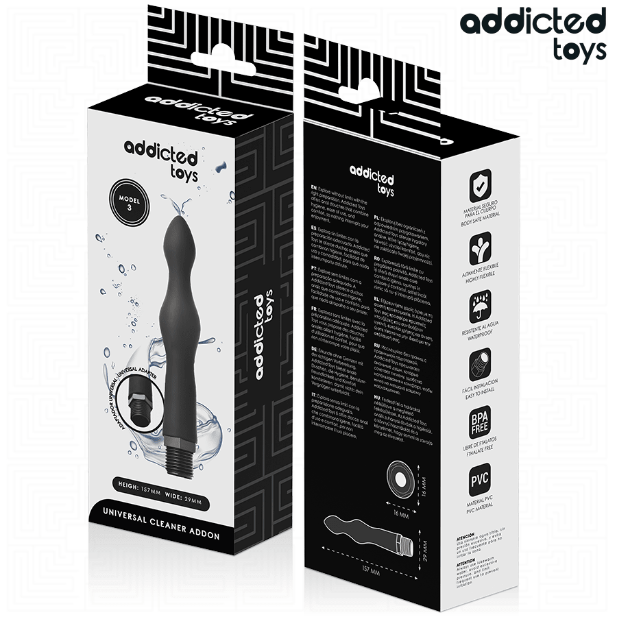 ADDICTED TOYS - LIMPIADOR ANAL CON ADAPTADOR UNIVERSAL MODELO 3 - OMerotics