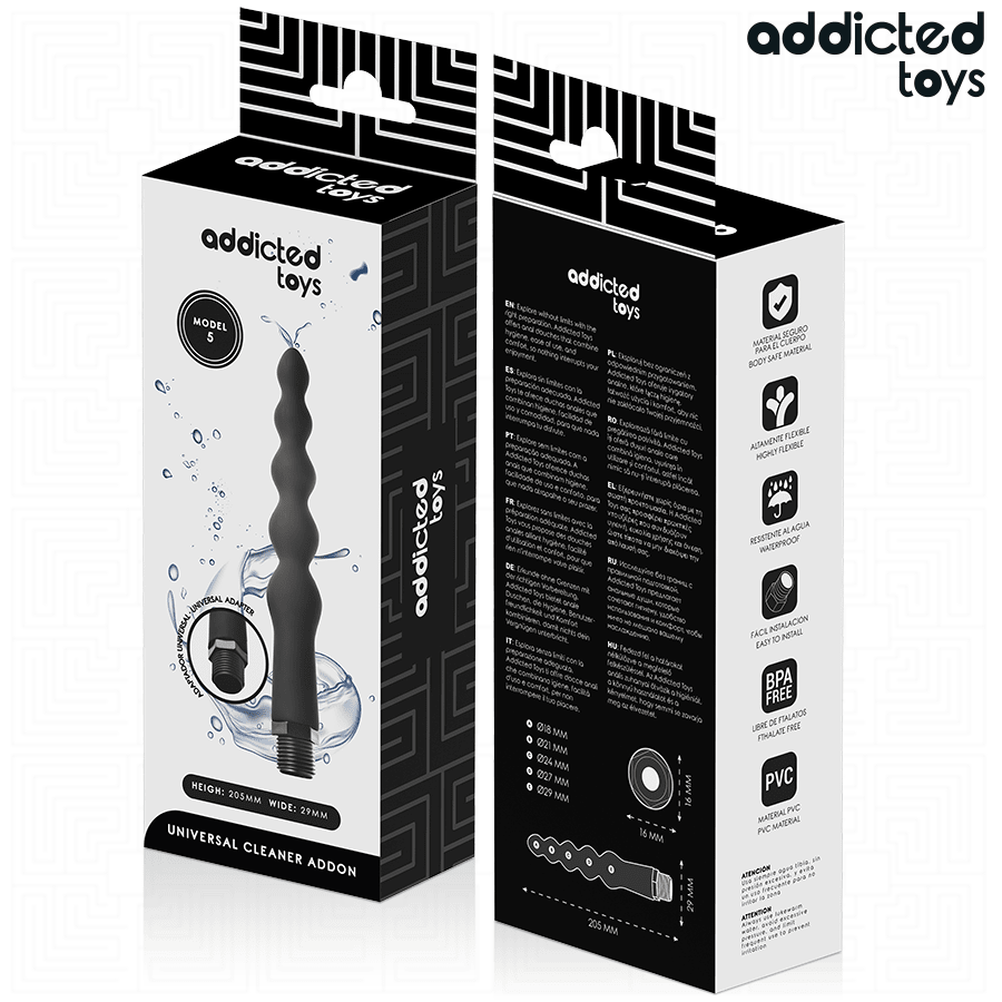 ADDICTED TOYS - LIMPIADOR ANAL CON ADAPTADOR UNIVERSAL MODELO 5 - OMerotics
