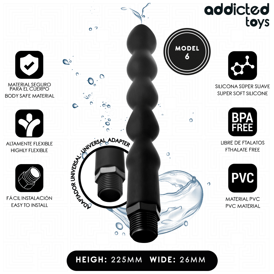 ADDICTED TOYS - LIMPIADOR ANAL CON ADAPTADOR UNIVERSAL MODELO 6 - OMerotics