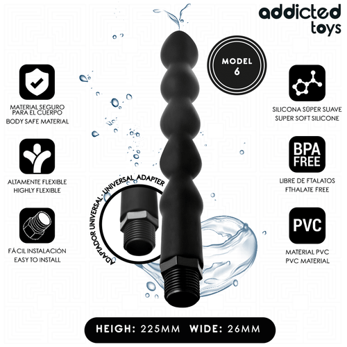 ADDICTED TOYS - LIMPIADOR ANAL CON ADAPTADOR UNIVERSAL MODELO 6 - OMerotics