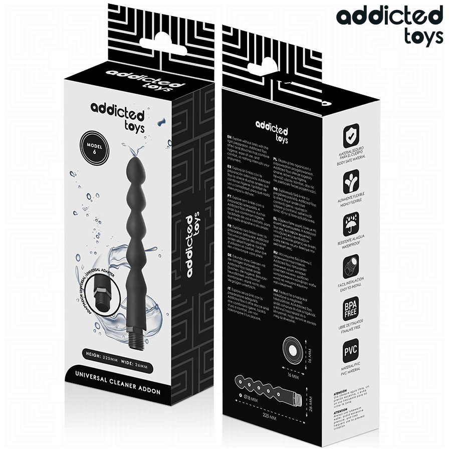 ADDICTED TOYS - LIMPIADOR ANAL CON ADAPTADOR UNIVERSAL MODELO 6 - OMerotics