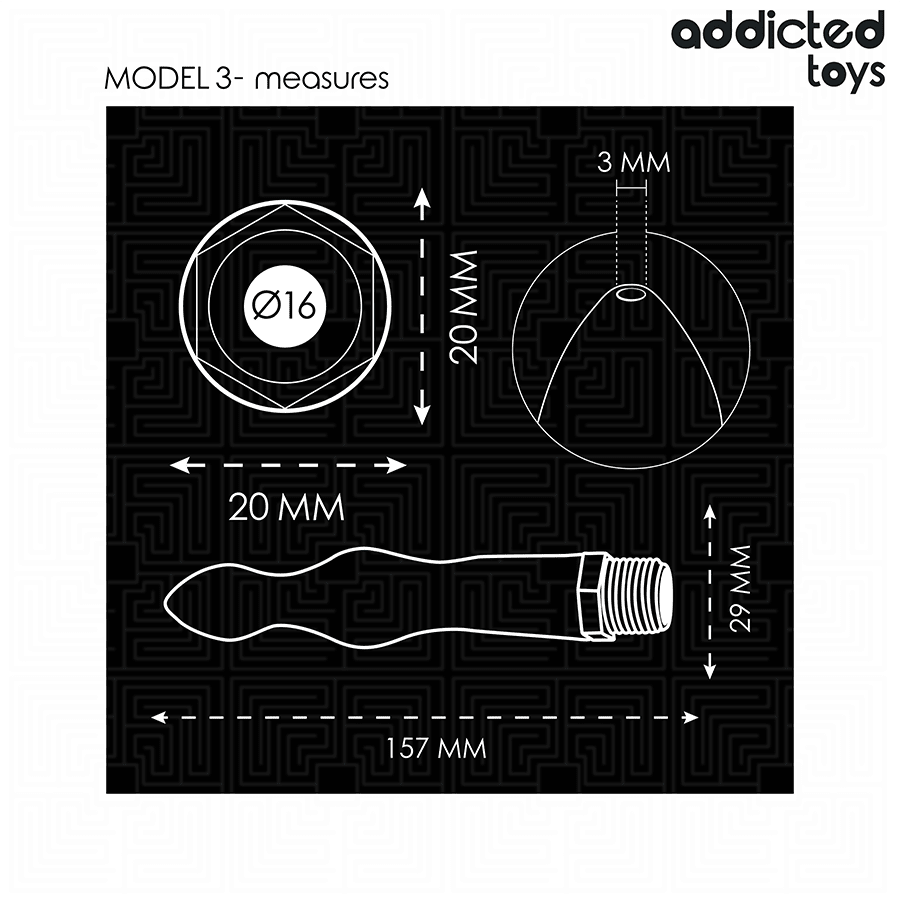 ADDICTED TOYS - LIMPIADOR ANAL CON ADAPTADOR UNIVERSAL MODELO 3 - OMerotics