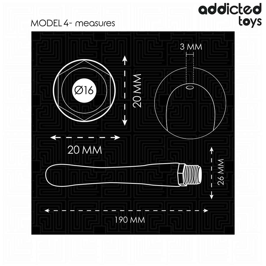 ADDICTED TOYS - LIMPIADOR ANAL CON ADAPTADOR UNIVERSAL MODELO 4 - OMerotics