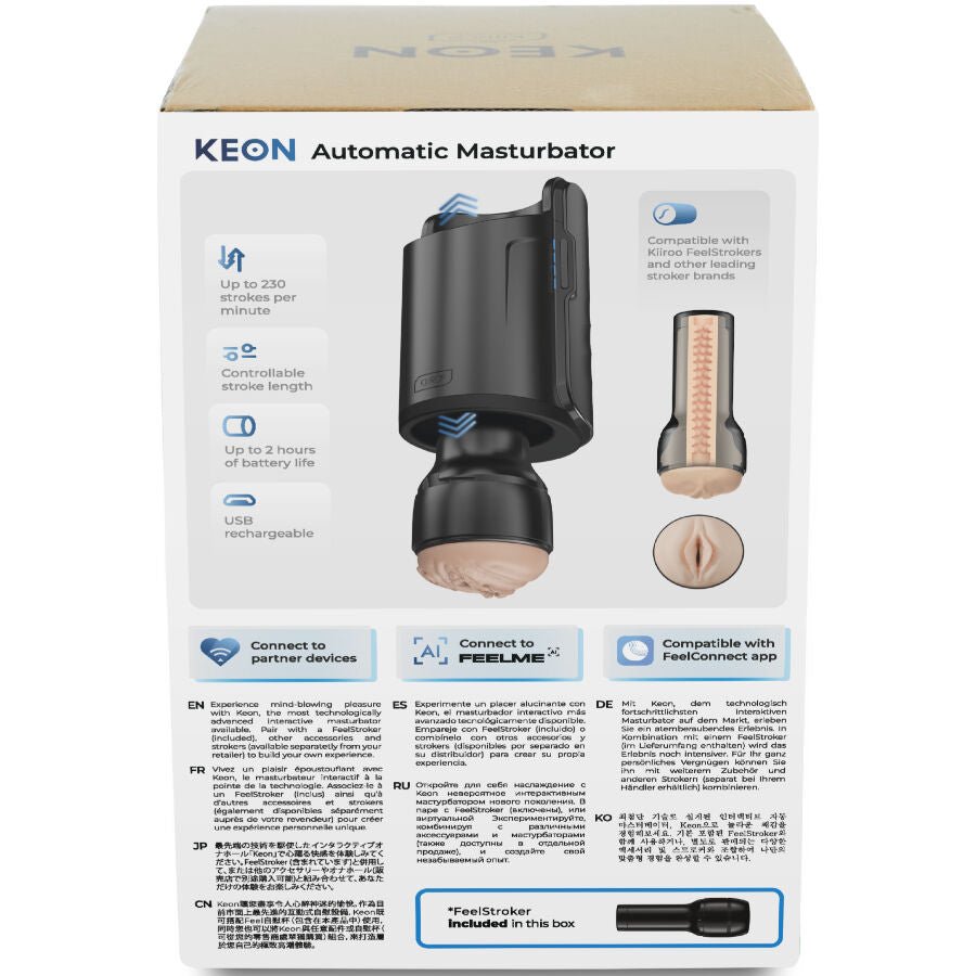 KIIROO - KEON WIFI COMBO MASTURBADOR AUTOMÁTICO + FEEL STROKER - OMerotics