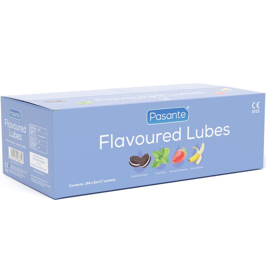 PASANTE - LUBRICANTES SABORES CAJA 144 UNIDADES 5 ML - OMerotics