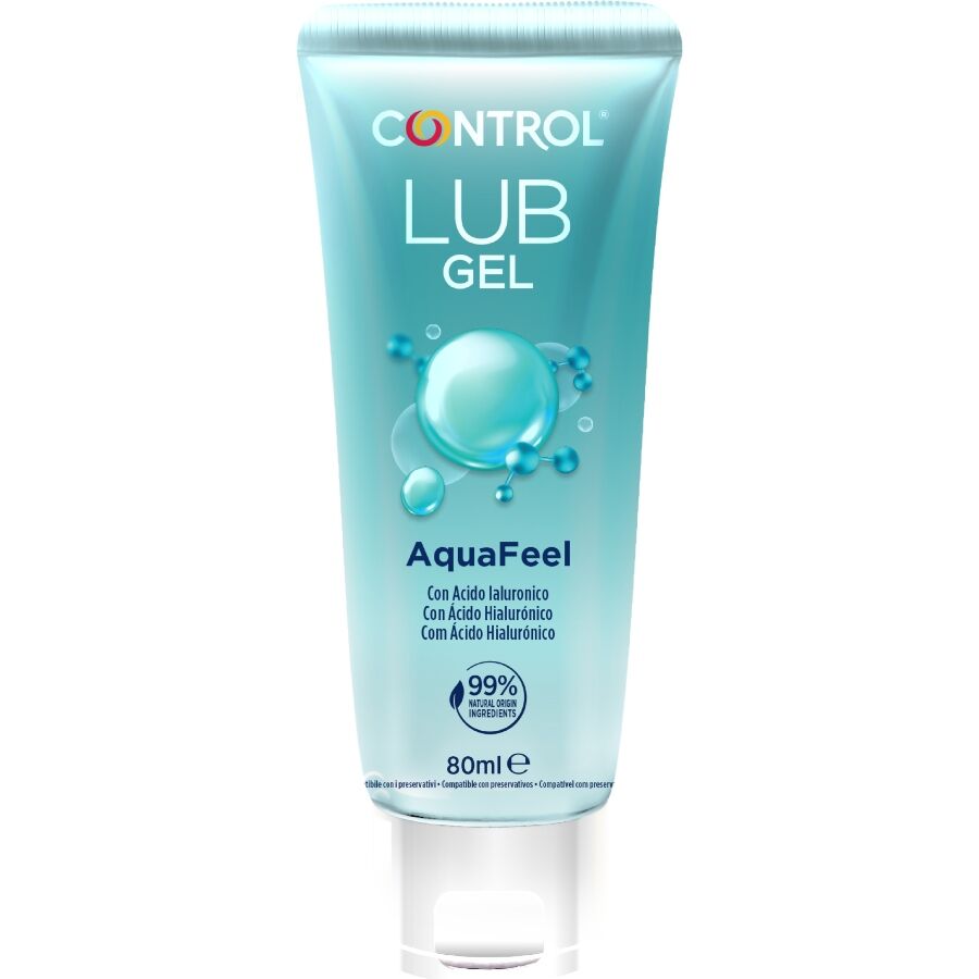 CONTROL - AQUAFEEL LUBRICANTE CON ÁCIDO HIALURÓNICO 80 ML - OMerotics