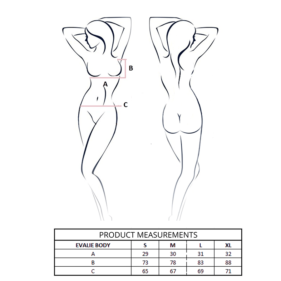 PASSION - EVALIE BODY NEGRO L/XL - OMerotics