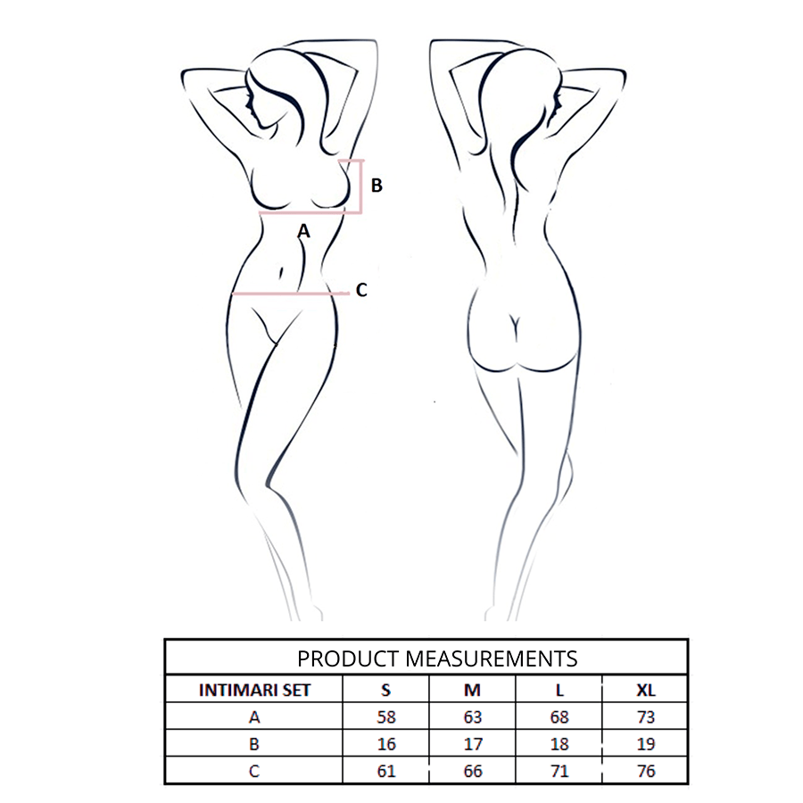 PASSION - INTIMARI SET SUJETADOR + BRAGAS ROSA L/XL - OMerotics