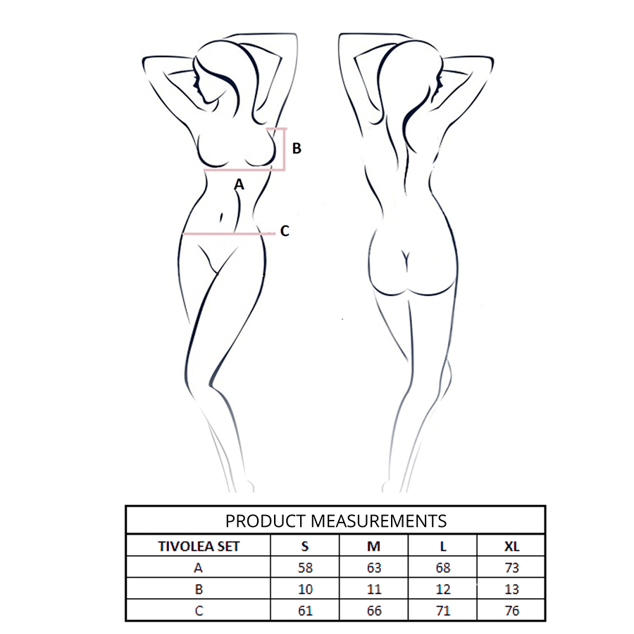 PASSION - TIVOLEA SET SUJETADOR + TANGA VIOLETA S/M - OMerotics