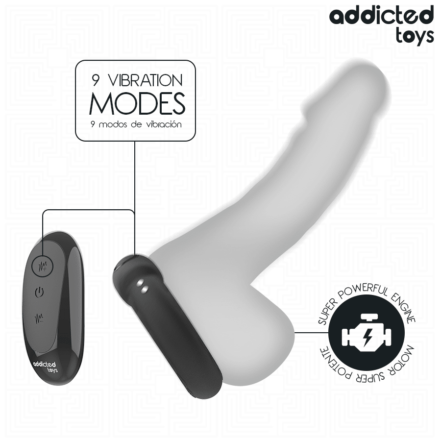 ADDICTED TOYS - ANILLO PENE VIBRADOR EFECTO CALOR CONTROL REMOTO - OMerotics