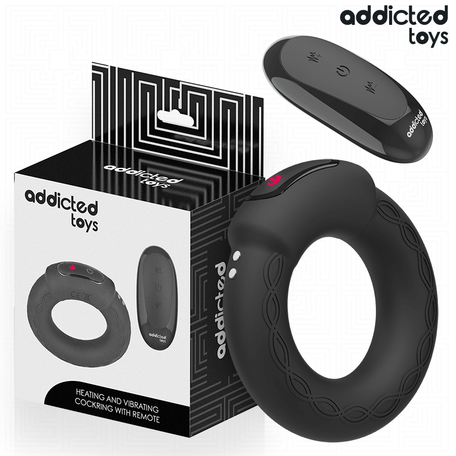 ADDICTED TOYS - ANILLO PENE VIBRADOR EFECTO CALOR CONTROL REMOTO - OMerotics