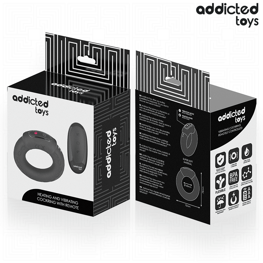 ADDICTED TOYS - ANILLO PENE VIBRADOR EFECTO CALOR CONTROL REMOTO - OMerotics