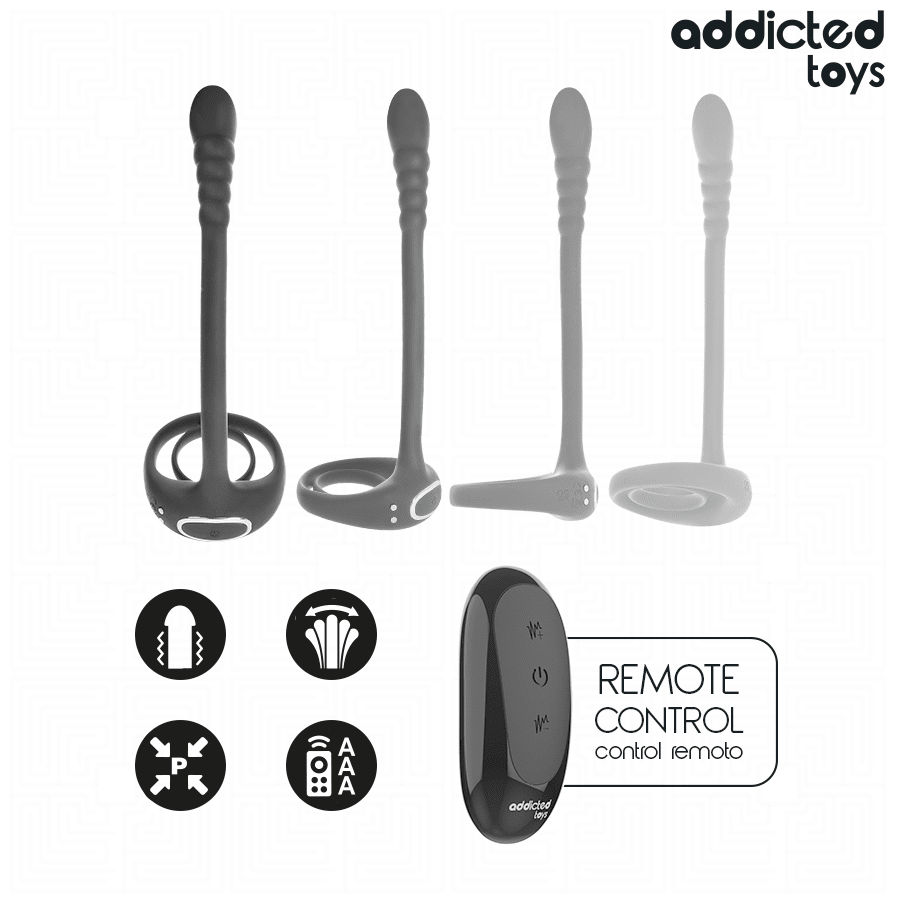 ADDICTED TOYS - ANILLO PENE VIBRADOR PUNTO·P CONTROL REMOTO - OMerotics