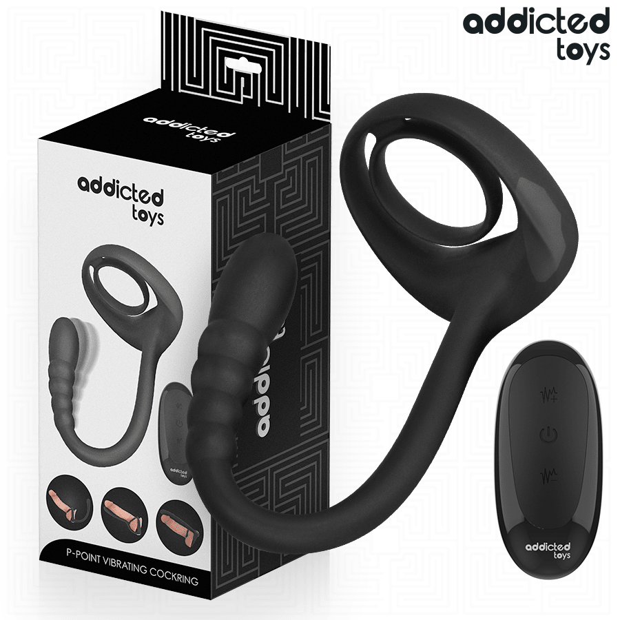 ADDICTED TOYS - ANILLO PENE VIBRADOR PUNTO·P CONTROL REMOTO - OMerotics