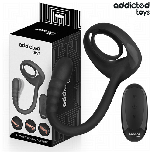 ADDICTED TOYS - ANILLO PENE VIBRADOR PUNTO·P CONTROL REMOTO - OMerotics