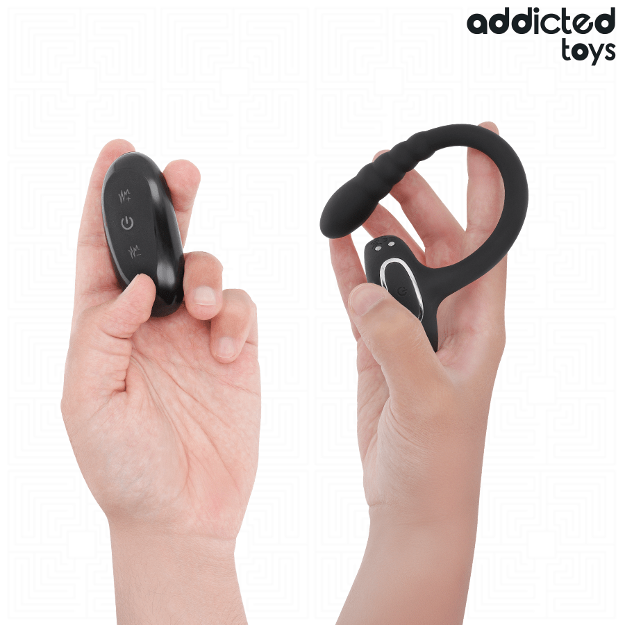 ADDICTED TOYS - ANILLO PENE VIBRADOR PUNTO·P CONTROL REMOTO - OMerotics
